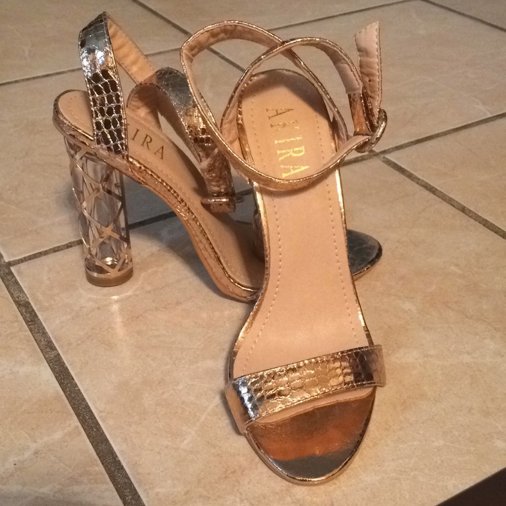 AKIRA ROSE GOLD HEELS